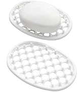 Aenfaiy 2 Pack Soap Dish for Shower, Non-Slip Silicone Bar of Soap Holder Saver Pad with Efficien...