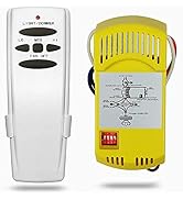 COREBAY Ceiling Fan Remote Control & Receiver Complete Kit HD5+FAN18R Replace Hampton Bay/Harbor ...