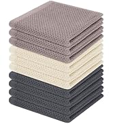 Homaxy 100% Cotton Waffle Weave Kitchen Dish Cloths, Ultra Soft Absorbent Quick Drying Dish Towel...