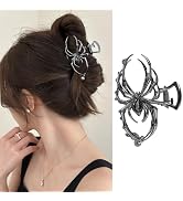 1Pack Spider Hair Clips Metal Black Hair Claw Clips Halloween Spider Hair Accessories for Women G...