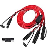 SinLoon Y Splitter 1 to 3 SAE Connector Cable, 8FT SAE Power Extension Cable, 1 SAE Polarity Reve...