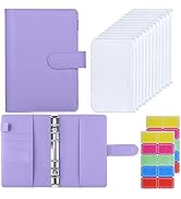 HAUTOCO Budget Binder with Zipper Envelopes Money Organizer for Cash Budgeting, Budget Planner wi...
