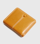 Slim Wallet for Women Leather RFID Blocking, Small Thin Credit Card Holder Bifold Compact Yellow