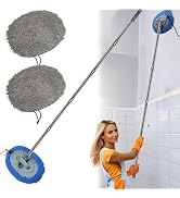 Max 83'' Wall Mop, Wall Cleaner with Long Handle, Ceiling Dust Mop with 15° Labor-Saving Elbow Ex...