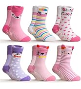 DoSmart Kids Fuzzy Slipper Socks Boys Girls Toddler Non Slip Warm Fluffy Winter Funny Thick Cozy ...
