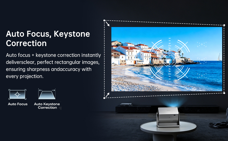 Smart Projector with WiFi and Bluetooth