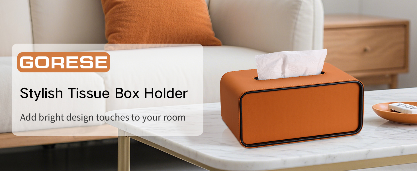 Tissue Box Cover for Kleenex orange