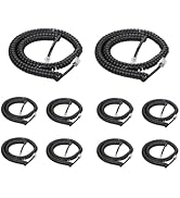 Menewstart Phone Cord Landline 8FT Uncoiled / 1.4FT Coiled 10Pack, Telephone Handset Cord Line Ca...