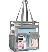 PACKISM Clear Tote Bag for School - Large Heavy Duty Clear Bag for School, See Through PVC Transp...