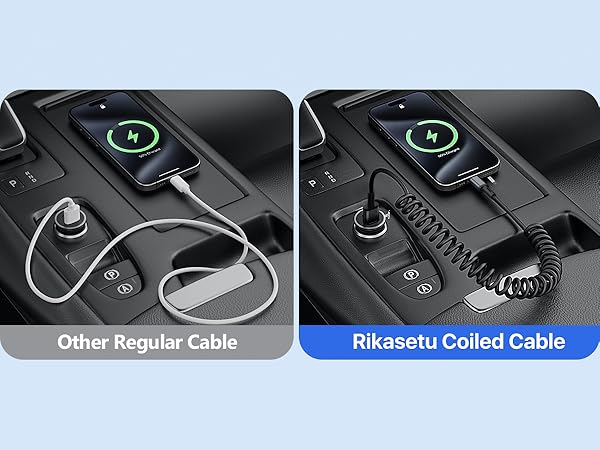 Coiled USB C Cable