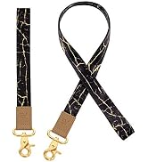 Pack of 2 Wrist and Neck Lanyards for ID Badges, EcoVision Wristlet Keychain Holder Car Key Lanya...