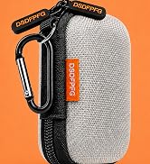 Silver Mini Hard Earbud Case, Small Portable Rectangle Carrying Case Pouch | Small Hard Case for ...