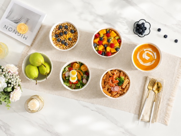 MALACASA 26 OZ Porcelain Soup Bowls Set