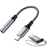 AVMAX USB C to 3.5mm Audio Headphone Adapter,Type c to Aux Female Cable for 16 15 Plus, S24 S23 S...