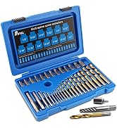 PTSTEL 35Pcs Screw Extractor Drill Bit Set Bolt extractors Multi-Spline Screw Extractors Spiral S...