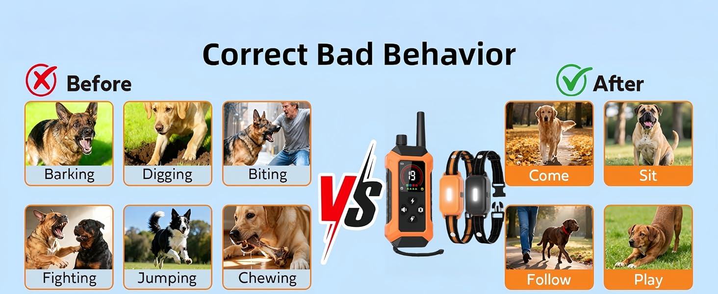 shock collar for dogs 60-100 lbs waterproof