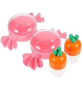 Beaupretty 4pcs Storage Box Plastic Carrot Container Plastic Chocolate Container Macaron Mini Sto...