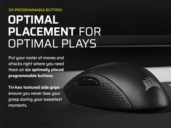 iCUE; gaming mouse; Lightweight mouse; programmable buttons