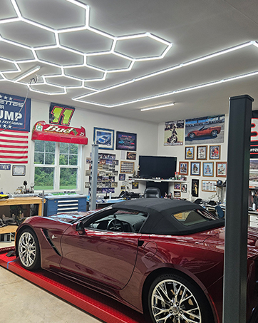bright garage led lights hexagonal