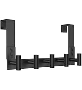 WUIVIUT Over The Door Hooks Door Hanger for Hanging, Heavy Duty Rack Bathroom Hook for Clothes, C...
