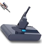 9000mAh Upgraded V8 Replacement Battery Compatible with Dyson V8 Cordless Vacuum - 80 Min Runtime...
