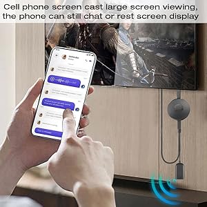 Wireless HDMI Dongle, Wireless Display Dongle Adapter, 4K Streaming Media Video Sound File