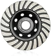 SHDIATOOL 4-1/2 Inch Turbo Row Diamond Grinding Cup Wheel for Concrete Granite Marble Masonry Bri...