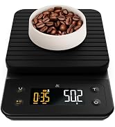 Greater Goods Coffee Scale with Timer – 0.1g Precision Digital Coffee & Espresso Scale for Pour-O...