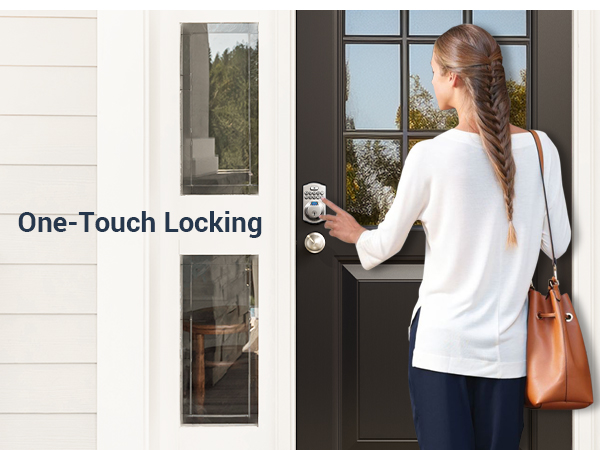 front door lock set one-touch quick lock
