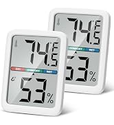 Thlevel Digital Thermometer Hygrometer, Large LCD Screen Room Thermometer Temperature, Wall Therm...