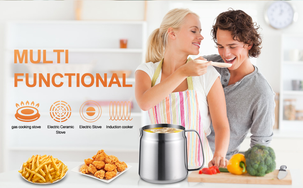 stainless steel oil strainer pot