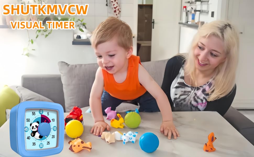 Visual Timer for Kids and Adults, 60-Minute Countdown Timer for Classroom & Kitchen