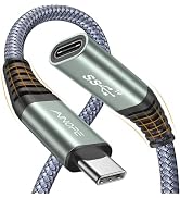 AINOPE USB C Extension Cable, (3M/10FT) 10Gbps/USB3.2 Fast Transfer USB Type C Extender 100W/5A C...
