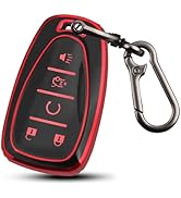 MILD EAST for Chevy Key Fob Cover with Keychain, Soft TPU Full Protection 5 Buttons Key Case for ...