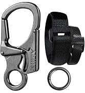Ahiller Double Locking Key Carabiner Clip - Zinc Alloy Heavy Duty Multitool Keychain for Outdoor ...