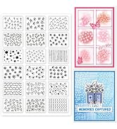 GLOBLELAND Mini Marks Pattern Clear Stamps Background Silicone Stamp Star Heart Background Transp...