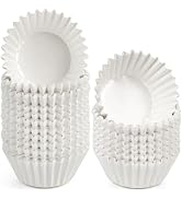 LotFancy 200pcs Heavy Duty White Cupcake Liners, Grease-Resistant Standard Muffin Liners, Paper B...