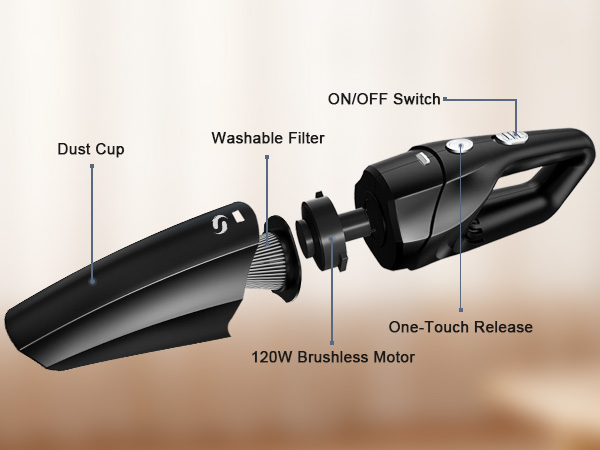 hand vacuum cordless rechargeable