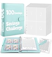 Zuozee 100 Envelopes Money Saving Challenge Binder, A5 Savings Binder with Cash Envelopes, Budget...