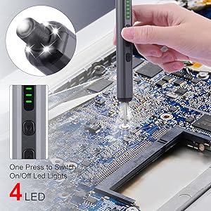 Power Screwdriver Repair Tool Kit with 4 LEDs