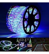 50ft 360 LED Rope Lights Outdoor, Connectable and Flexible Tube Lights with 8 Modes, Waterproof I...