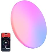 SwitchBot RGBICWW Ceiling Light 12 Inch, Matter Certified LED Flush Mount Light Fixture, 2000LM, ...