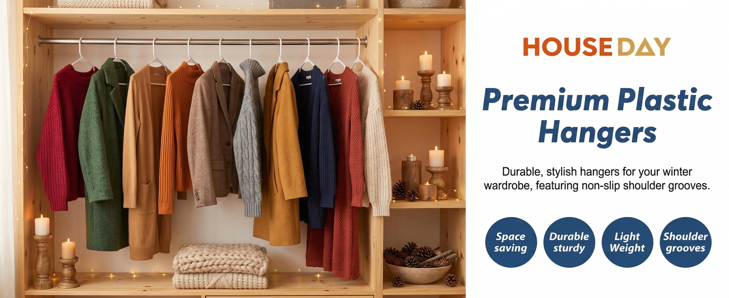 Slim Plastic Coat Hangers
