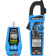 GFCI Outlet Tester 110–125 V 3-Wire & Clamp Meter 6000 Counts True RMS Bundle