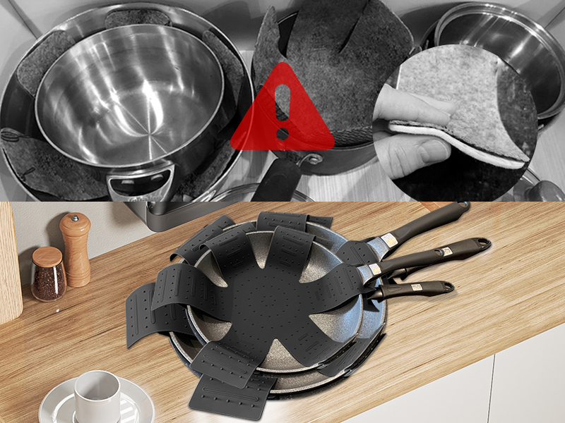 Pot protectors for stacking