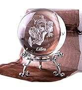 HDCRYSTALGIFTS 3D Laser Constellation Crystal Ball Crystal Paperweight Full Sphere Glass Fengshui...