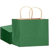 qiqee 13"x4.5"x10" Large Gift Bag with Handles Bulk 32PCS Gift Paper Bags Deep Green Bags Multipl...