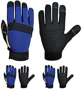 Intra-FIT 3 Pairs Technical Gloves with Grip -Touch Screen,Anti Vibration Working Gloves