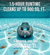 STARRYBOT Cordless Robotic Pool Cleaner with Dual high-Efficiency Motors Delivers Strong Suction,...