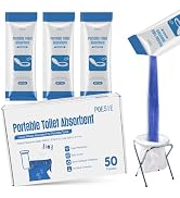 Poesie 25 or 50 Packets 2.2lb Poo Urine Powder for Camping Outdoor Recreation Portable Toilet Abs...